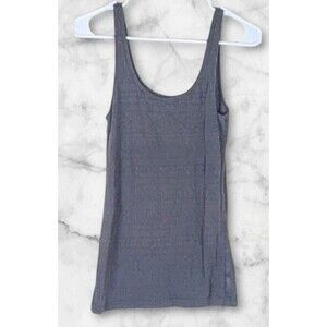 Aerie Womens Dark Gray Tank Top Textured Aztec Medium